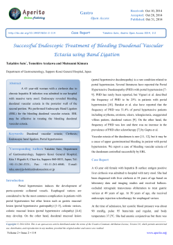 Gastro Successful Endoscopic Treatment of Bleeding