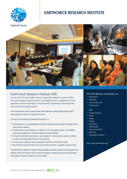 EARTHCHECK RESEARCH INSTITUTE