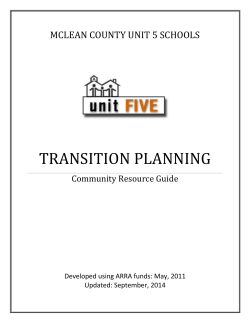 TRANSITION PLANNING Community Resource Guide