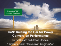 GaN: Raising the Bar for Power Conversion Performance