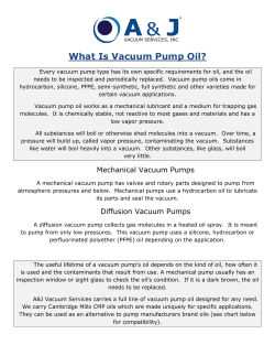 What Is Vacuum Pump Oil?