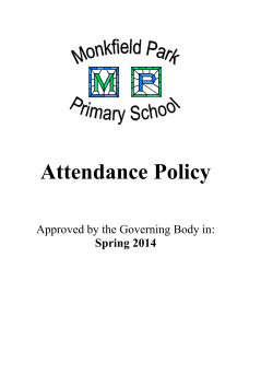 Attendance Policy - Monkfield Park Primary School