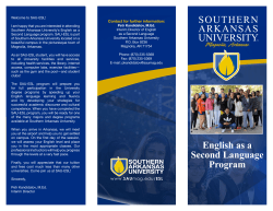 SAU-ESL brochure [pdf] - Southern Arkansas University