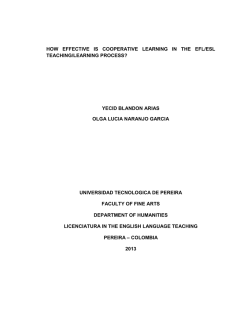 how effective is cooperative learning in the efl/esl teaching/learning