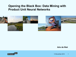 4. Product Unit Neural Network
