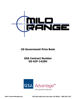 US Government Price Book GSA Contract Number