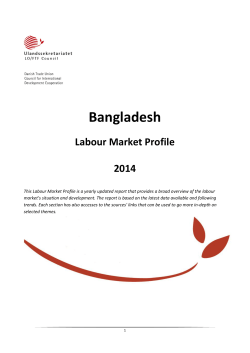 Bangladesh – Labour Market Profile 2014