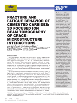 Fracture and Fatigue Behavior of Cemented Carbides: 3D