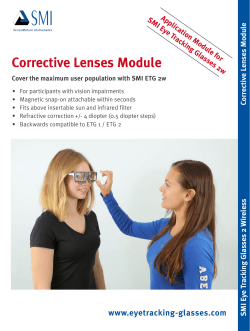 SMI Corrective Lenses module for SMI ETG 2w