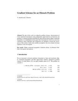 Gradient Schemes for an Obstacle Problem