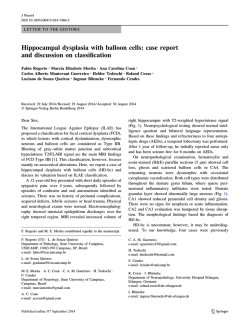 Hippocampal dysplasia with balloon cells: case