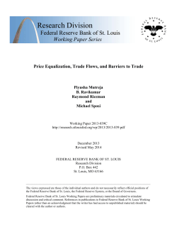 Price Equalization, Trade Flows, and Barriers to Trade