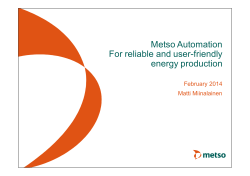 Metso Automation For reliable and user