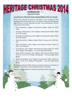 Christmas Newsletter 2014 - The Heritage Private School