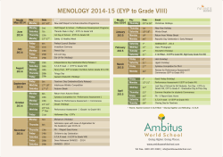 Academic Schedule Menology