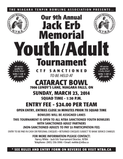 Jack Erb Memorial - Niagara Tenpin Bowling Association
