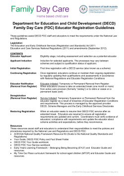 Educator Registration Guidelines