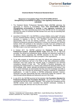 here - Chartered Banker: Professional Standards Board
