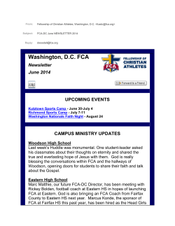 June 2014 - WASHINGTON DC FCA