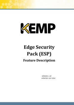 Edge Security Pack (ESP)