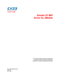 Simatic S7 MPI Driver for JMobile