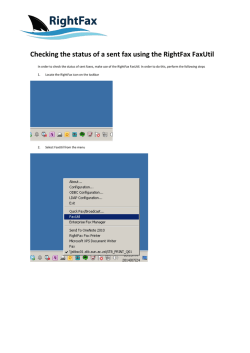 Checking the status of a sent fax using the RightFax FaxUtil