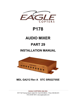 Fail Safe Audio Mixer Technical Documents -P178