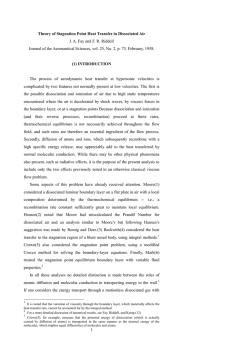 Theory of Stagnation Point Heat Transfer in Dissociated Air, Journal