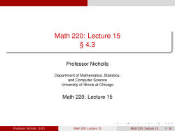 Math 220: Lecture 15 § 4.3 - University of Illinois at Chicago