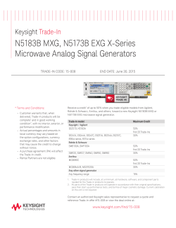 N5183B MXG, N5173B EXG X-Series Microwave Analog
