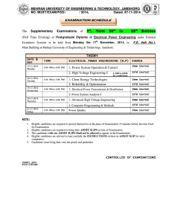 ELP Timetable - Mehran University