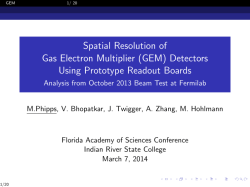 Spatial Resolution of Gas Electron Multiplier (GEM) Detectors Using
