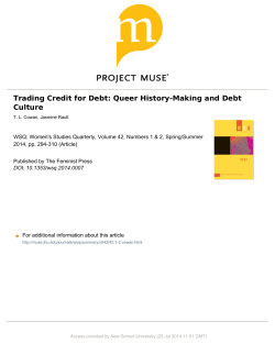 Trading Credit for Debt: Queer History-Making and Debt