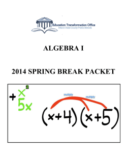 algebra - Citrus Grove Middle School