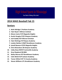 2014 MAIS Baseball Fab 15 Seniors
