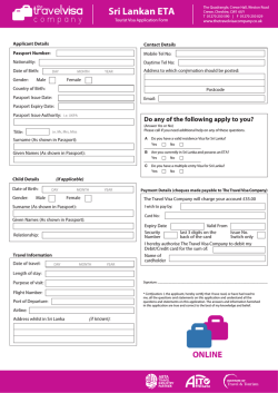 Download our Sri Lankan ETA Form here | PDF