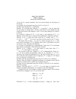 Math 744, Fall 2014 Jeffrey Adams Homework II SOLUTIONS (1) Let