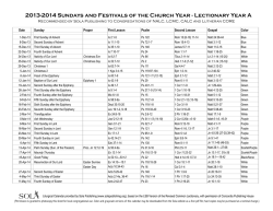 Lectionary Year A