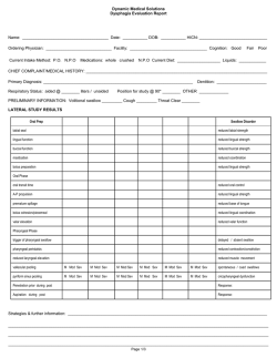 Dynamic Medical Solutions Dysphagia Evaluation Report Name