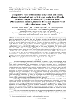 Comparative study of biochemical composition and