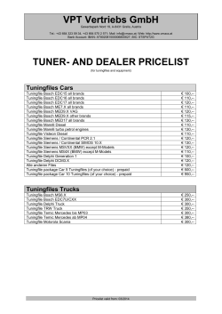 Preisliste Tuner Softwaretuning English