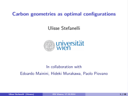 Carbon geometries as optimal configurations