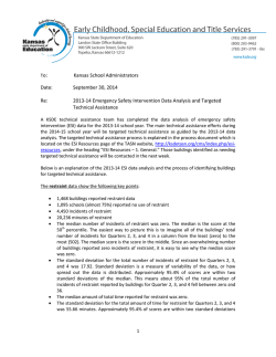 2013-14 Emergency Safety Intervention Data Analysis and