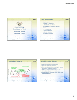 Presentation on Stormwater Utility, AMEC