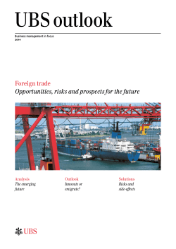 Foreign trade (UBS outlook)