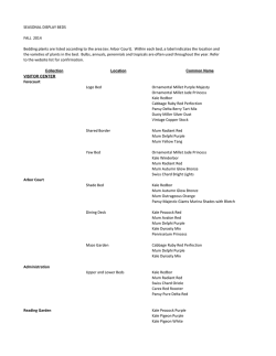 SEASONAL DISPLAY BEDS FALL 2014 Bedding plants are listed