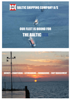 Our brochure - Baltic Shipping
