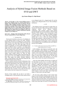 Analysis of Hybrid Image Fusion Methods Based on SVD and DWT