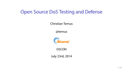 Open Source DoS Testing and Defense