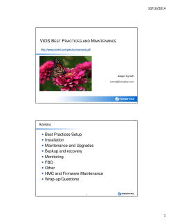 VIOS Best Practices and Maintenance - Jaqui Lynch